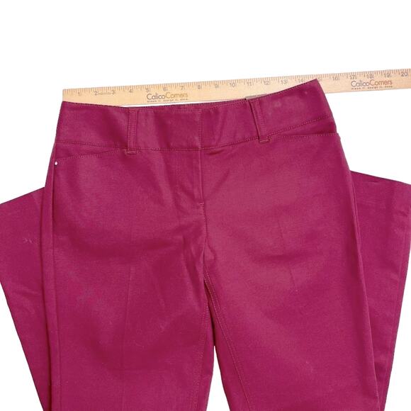 WHBM Signature Smooth Stretch Burgundy Slim Ankle Pants Size 2 NWT - Picture 8 of 9